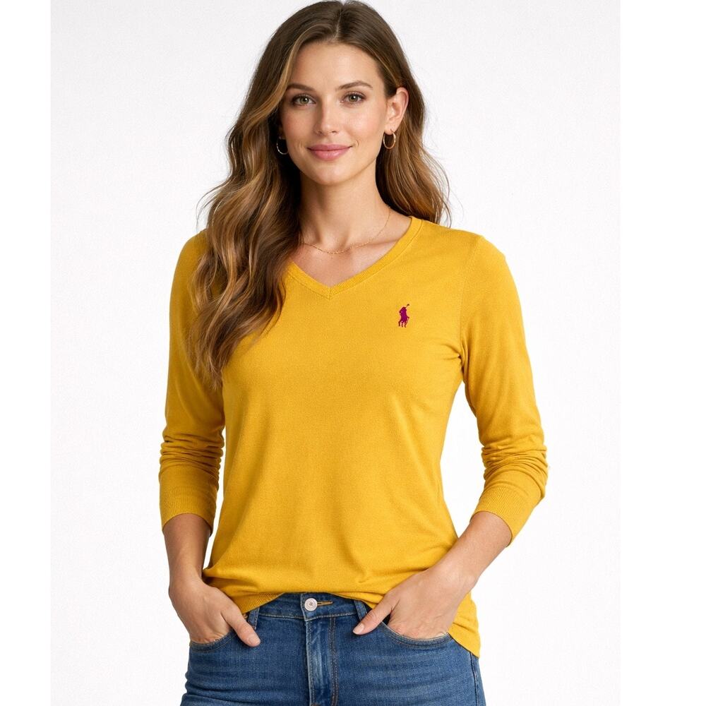 Ralph Lauren Long Sleeve T-Shirt Women's Size XL Soft Pima Cotton Casual Preppy